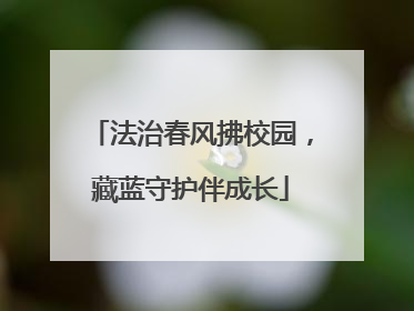 法治春风拂校园，藏蓝守护伴成长