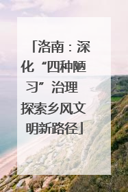 洛南：深化“四种陋习”治理 探索乡风文明新路径