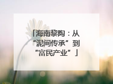 海南黎陶：从“泥间传承”到“富民产业”
