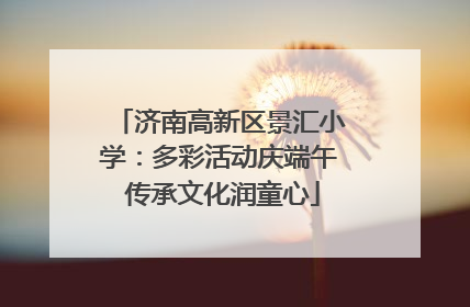 济南高新区景汇小学：多彩活动庆端午 传承文化润童心