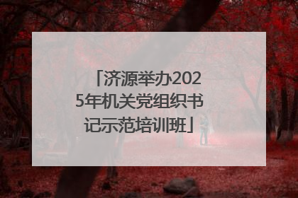 济源举办2025年机关党组织书记示范培训班