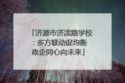 济源市济渎路学校：多方联动促均衡 政企同心向未来