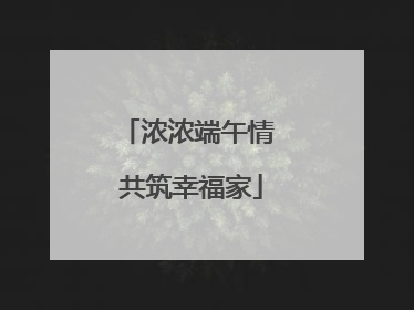 浓浓端午情 共筑幸福家