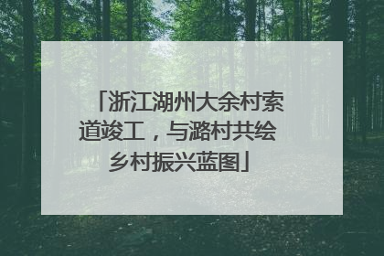 浙江湖州大余村索道竣工，与潞村共绘乡村振兴蓝图