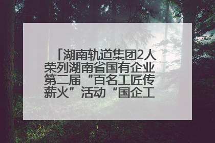 湖南轨道集团2人荣列湖南省国有企业第二届“百名工匠传薪火”活动“国企工匠”人才宣传名单