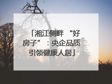 湘江侧畔 “好房子”：央企品质引领健康人居