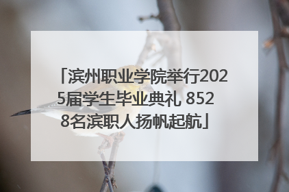 滨州职业学院举行2025届学生毕业典礼 8528名滨职人扬帆起航