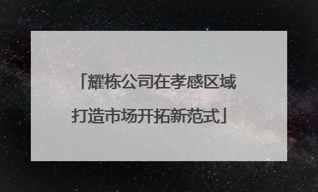 耀栋公司在孝感区域打造市场开拓新范式