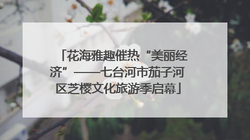 花海雅趣催热“美丽经济”——七台河市茄子河区芝樱文化旅游季启幕