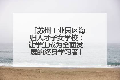 苏州工业园区海归人才子女学校：让学生成为全面发展的终身学习者