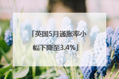 英国5月通胀率小幅下降至3.4%