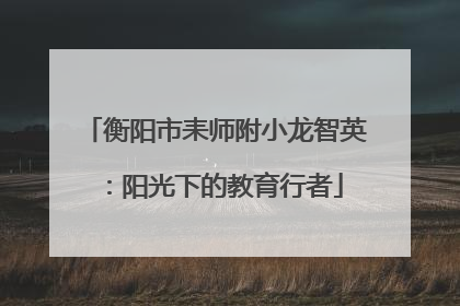 衡阳市耒师附小龙智英：阳光下的教育行者