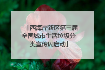 西海岸新区第三届全国城市生活垃圾分类宣传周启动