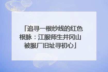 追寻一根纱线的红色根脉：江服师生井冈山被服厂旧址寻初心