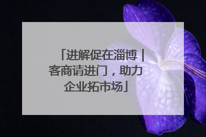 进解促在淄博｜客商请进门，助力企业拓市场