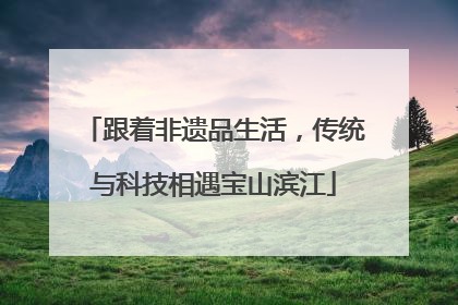 跟着非遗品生活，传统与科技相遇宝山滨江