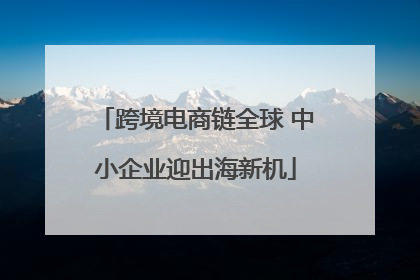 跨境电商链全球 中小企业迎出海新机