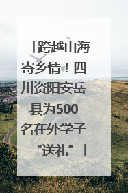 跨越山海寄乡情！四川资阳安岳县为500名在外学子“送礼”