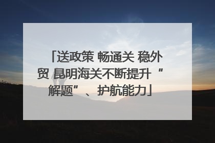 送政策 畅通关 稳外贸 昆明海关不断提升“解题”、护航能力