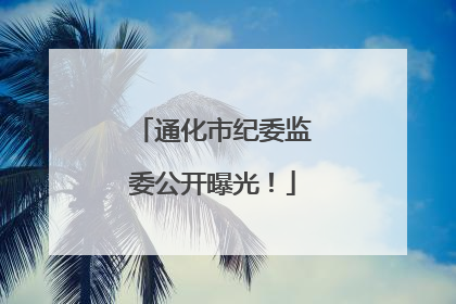 通化市纪委监委公开曝光！