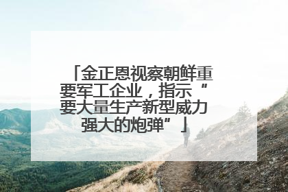 金正恩视察朝鲜重要军工企业，指示“要大量生产新型威力强大的炮弹”