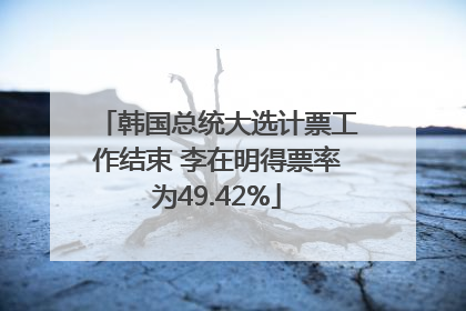 韩国总统大选计票工作结束 李在明得票率为49.42%