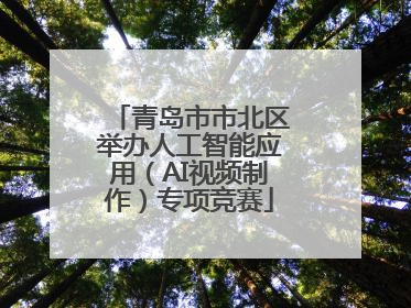青岛市市北区举办人工智能应用（AI视频制作）专项竞赛