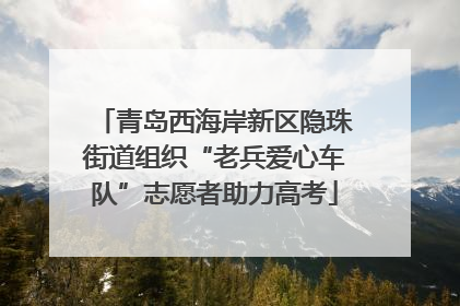 青岛西海岸新区隐珠街道组织“老兵爱心车队”志愿者助力高考
