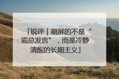锐评｜刷屏的不是“霸总发言”，而是冷静清醒的长期主义