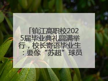 镇江高职校2025届毕业典礼圆满举行，校长寄语毕业生：要像“苏超”球员一样永不放弃
