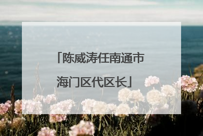 陈威涛任南通市海门区代区长