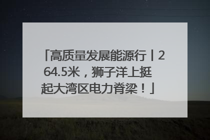 高质量发展能源行丨264.5米，狮子洋上挺起大湾区电力脊梁！
