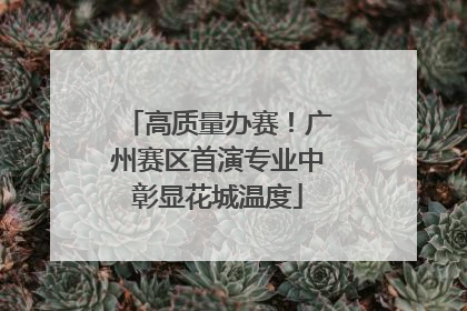 高质量办赛！广州赛区首演专业中彰显花城温度
