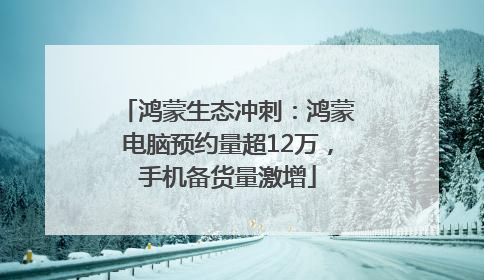 鸿蒙生态冲刺：鸿蒙电脑预约量超12万，手机备货量激增