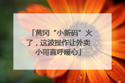 黄冈“小新码”火了，这波操作让外卖小哥直呼暖心