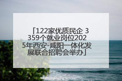 122家优质民企 3359个就业岗位2025年西安-咸阳一体化发展联合招聘会举办