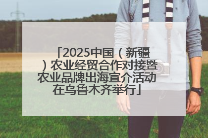 2025中国（新疆）农业经贸合作对接暨农业品牌出海宣介活动在乌鲁木齐举行