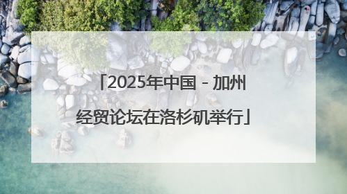 2025年中国－加州经贸论坛在洛杉矶举行