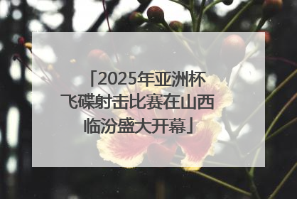 2025年亚洲杯飞碟射击比赛在山西临汾盛大开幕