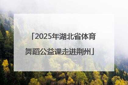 2025年湖北省体育舞蹈公益课走进荆州
