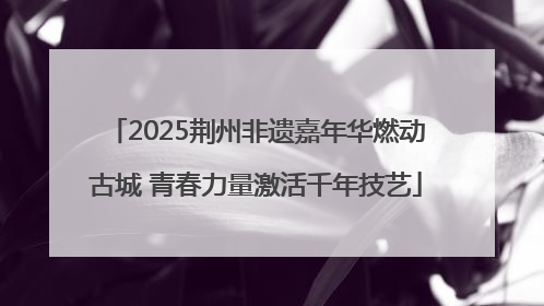 2025荆州非遗嘉年华燃动古城 青春力量激活千年技艺