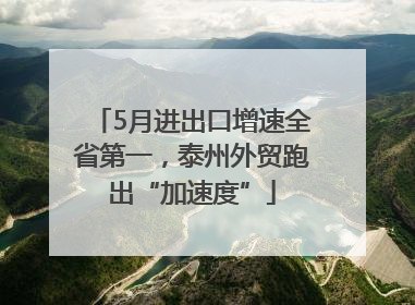 5月进出口增速全省第一，泰州外贸跑出“加速度”
