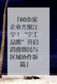 60余家企业齐聚江宁！“宁工品推”开启消费惠民与区域协作新篇