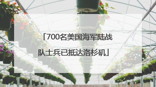 700名美国海军陆战队士兵已抵达洛杉矶