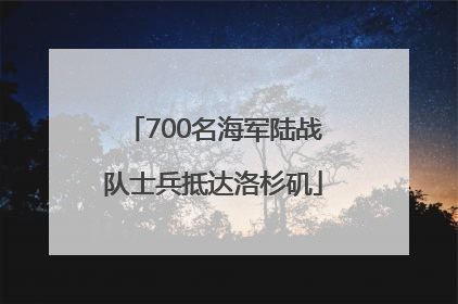 700名海军陆战队士兵抵达洛杉矶