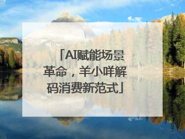AI赋能场景革命，羊小咩解码消费新范式